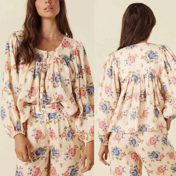 Spell Solstice Linen Set Blouse and Pants - Picture 4 of 16